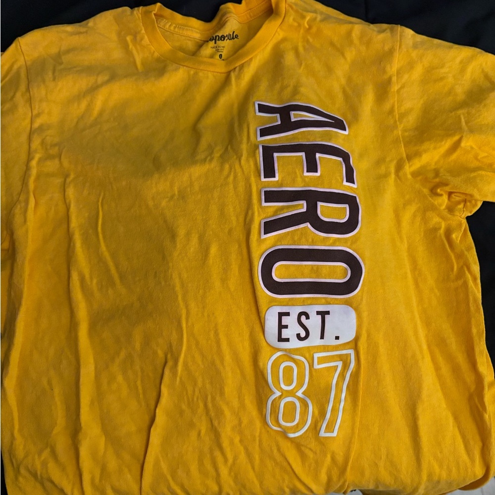 Aeropostale Bold Yellow Graphic Tee